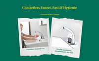 Touchless copper faucet, water-saving