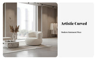 Curved Sectional Couch Light Luxury Aesthetic Curved sectional Lounger Creative Form High-Resilience Foam for Interior Designers