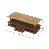 3D Building Model Kit Rustic Design Architectural Miniature Easy to Assemble