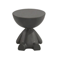 Sculptural Side Table Low-Silhouette Round Side Table Modern for Bedroom