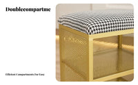 Padded Shoe Storage Bench Multi-Functional Cushitwo-in-Ad Shoe Rack Stool