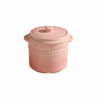 Multi-Purpose Ceramic Stew Pot with Lid Double Handles Individual Soup Crock Macaron Colors Lidded Casserole Dish Gradient Color for Home Kitchen