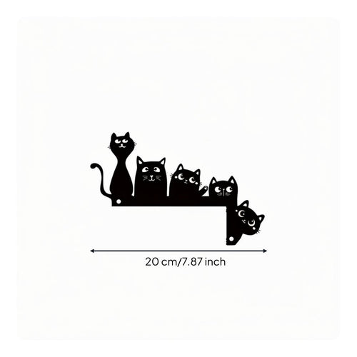 Feline Wall Corner Decoration L-Shaped Hanging Feline Corner Decor Cutout