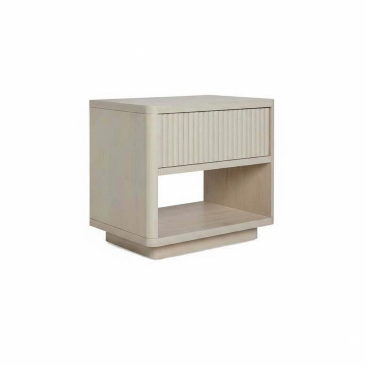 Single-Drawer Wooden Side Cabinet Walnut Finish Nightstand sturdy Wood Construction Minimalist Design for Homeowners