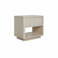 Single-Drawer Wooden Side Cabinet Walnut Finish Nightstand sturdy Wood Construction Minimalist Design for Homeowners