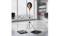Professional Grade Hairdressing Training Head Stand Sturdy Construction Mannequin Head Tripod Stand Cosmetology Mannequin Tripod for Cosmetologists