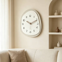 Silent Wall Clock Non Ticking Cream Wall Clock Decorative