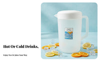 Water Pitcher with Lid High Temperature Resistant Water Pitcher with Lid Sturdy Large Capacity Beverage Jug for Hosts, Kitchen, Home, Parties