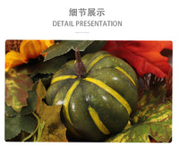人造向日葵南瓜绿叶装饰倒挂树感恩节泪珠花环丰收节节日装饰门挂