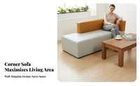 Minimalist Design L-Shaped Modular Lounge Set High-Resilience Cushioning Sectional Sofa Easy to Clean Corner Couch Sturdy Construction for Apartment Dwellers, Office Workers, Business Owners, Reception Area, Lobby, Library