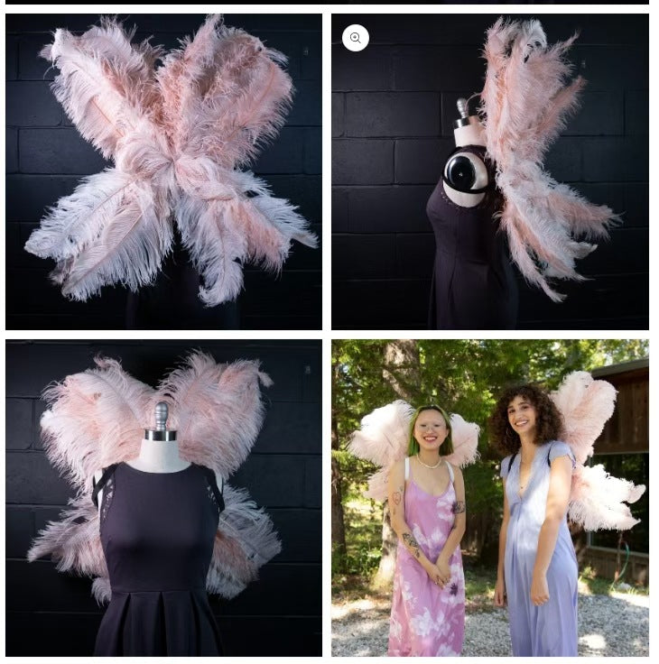 Halloween Feather Wings Carnival Costume Christmas Dress Masquerade Accessory Graduation Gift