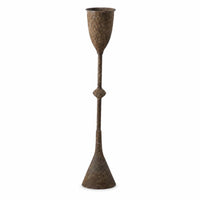 Metal Pedestal Planter Vintage Goblet Planter with Handles Rustic for Entryway