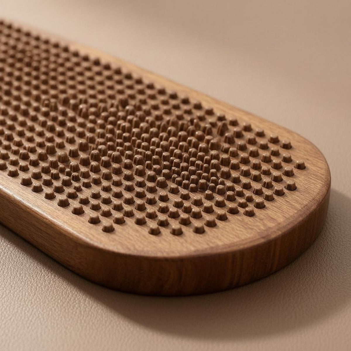 Hexagon Pattern Pressure Point Foot Mat Aluminum Nails Foot Acupressure Mat Birch Plywood Acupressure Board Varnished for Meditation Users, Relaxation