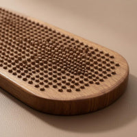 Hexagon Pattern Pressure Point Foot Mat Aluminum Nails Foot Acupressure Mat Birch Plywood Acupressure Board Varnished for Meditation Users, Relaxation