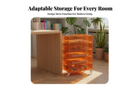 Rotating Tiered Cabinet Space-Saving Design Narrow Rolling Cart Multi-Purpose