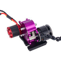 1/10 Rock Crawler Dual Outrunner Motor SCX10 Aluminum Dual Gearbox Assembly with Acetal Base Plate