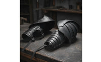Shoulder Battlewear with Arm Plates Medieval Cosplay Battlewear Faux Leather Shoulder Plates for Cosplayers, Larpers, Halloween