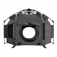 Hexagon Pet Fence Zippered Door Feline Playpen Breathable Mesh for Nursery