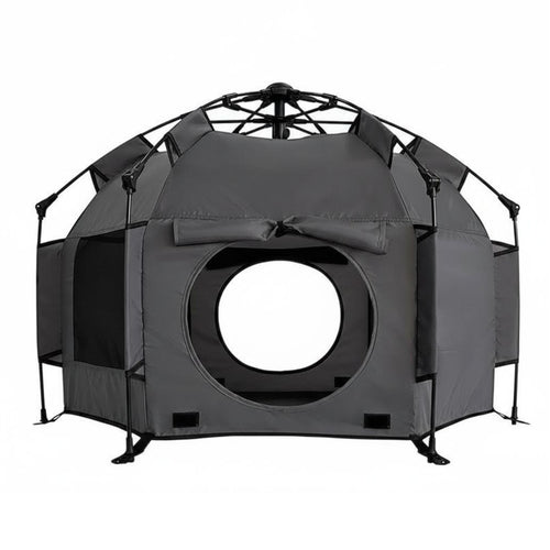 Hexagon Pet Fence Zippered Door Feline Playpen Breathable Mesh for Nursery