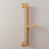 Wooden Cat Scratcher Wall Mounted Toy Accessory, Vertical Scratch Pad for Indoor Cats, Space Saving Large Scratching Surface and Play Surface