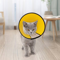 Post Surgery Cone for Pet Recovery, Transparent Anti-Bite Guard with Colored Edge, Snap Button Cone Recovery to Prevent Biting for Dogs and Cats