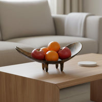 Retro Metal Tray Bright Luxury Modern Decorative Centerpiece Multi-Functional