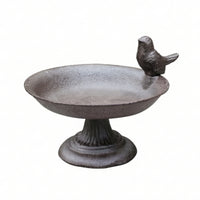 Cast Metal Avian Feeder Antique Style Bird Feeder Bowl Farmhouse Garden Ornament for Backyard
