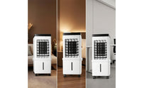 Floor-Standing Portable Air Cooler with Wheels Mobile Evaporative Air Cooler with Water Tank Oscillating Cooling Fan Multi-Speed for Bedroom