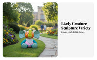Fiberglass Cartoon Statue Weather-Resistant Large Animal Figure Sturdy Commercial Character Sculpture for Mall Managers, Theme Parks