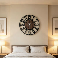 European Style Minimalist Wall Clock, Silent, Iron Art, Decorative
