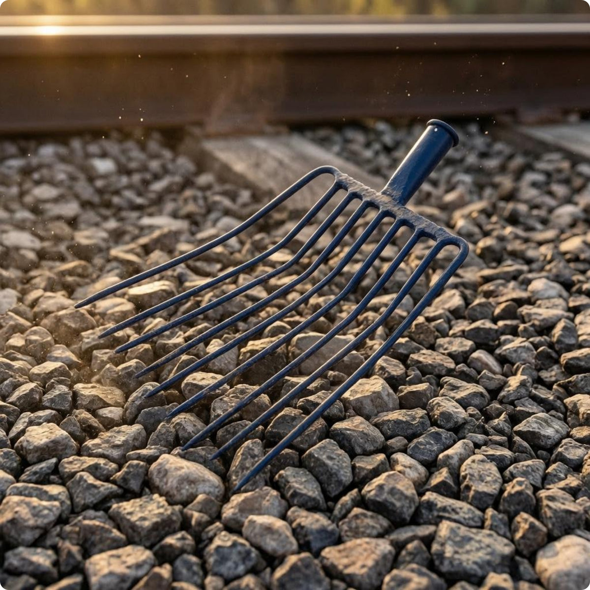 Stone Fork Head Reinforced Multi-Tine Fork Head Pointed Ends