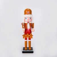 Red Series 25CM Wooden Nutcracker Christmas Decoration