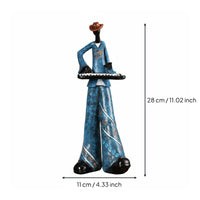 Retro Design Music Band Figure Artistic Design Jazz Band Performer Statue Handcrafted Look Musician Figurine for Office, Entryway