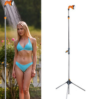 Portable Tripod Outdoor Shower with 180° Adjustable Nozzle