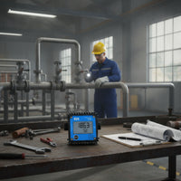 Digital Impeller Stream Meter with Digital Screen Display Threaded Liquid Stream Meter Compact for Technicians