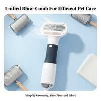 2-in-1 Pet Grooming Dryer Quick Dry 2-in-1 Pet Dryer Brush Adjustable Heat and Speed Dog Grooming Blower Brush