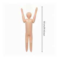 Lifesize Inflatable Corpse Scary Inflatable Mannequin with Arms Waterproof Inflate Figure Portable for Halloween Party