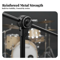 360 Degree Tilter Convertible Cymbal Stand Non-Slip Rubber Feet Swivel Cymbal Stand Collapsible Design for Stage Performance