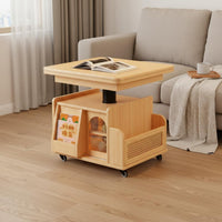 Multifunctional Mobile Folding Coffee Table Space Saving Convertible Coffee Dining Table for Small Apartment Dwellers