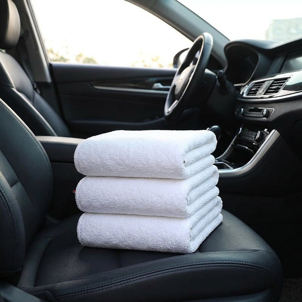 5-Pack Microfibre Cloth and Microfibre Towel, 30x30cm Low-Shedding Cleaning Cloths, Super-Absorbent for Car Washing, Kitchen and Dishwashing