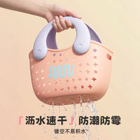 Dopamine Laundry Basket with Handle for Dormitory and Bathroom Storage