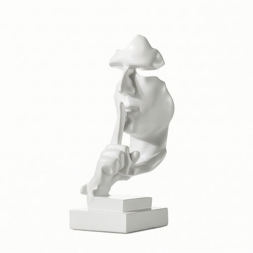 Abstract Face Sculpture Glossy Face Sculpture Minimalist for Homeowners
