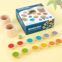 QIM Wooden Memory Shake Chess Game for Kids 4-6 Years
