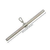 Lat Pulldown Bar Stainless Steel Cable Machine Bar with Clip Swiveling Pulley Handle with Swivel for Athletes