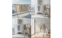 Indoor Drying Rack with Mesh Shelf Space-Saving Foldable Drying Rack Expandable Furniture Outdoor for Laundry Room