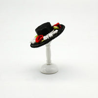 Miniature Hat with Stand Textile Miniature Hat Stand Decorative for Collectors