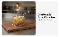 Restaurant Design Mini French Fry Basket Miniature Size Mini Fry Basket Easy to Clean Individual Food Server Multi-Purpose for Restaurants, Pubs, Parties