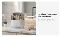 Clear Makeup Case with Drawers particleproof Clear Tiered Drawer Set for Countertop