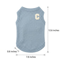 Dog Vest for Small Dog Clothes, Lightweight Polyester Short Vest, Korean Style Dog Tank Top for Puppy Summer and Spring Apparel, Single Pack
