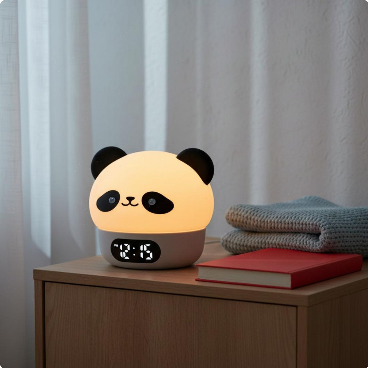 Panda Night Light Timer Function LED Panda Lamp Child-Safe Material for Toddlers